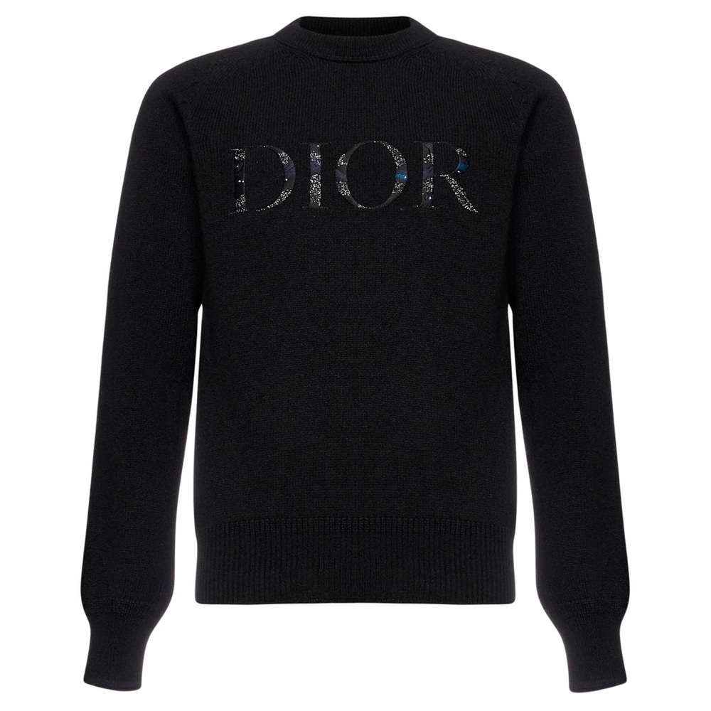 Dior Homme X Peter Doig Embroidered Knitted Sweater